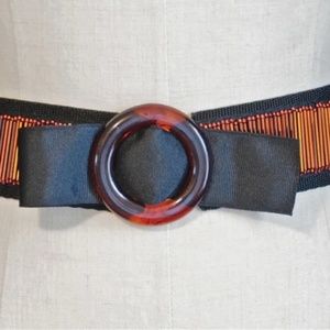 Fletcher Artworks, LLC Into The Night Beaded Belt in Black and Rust